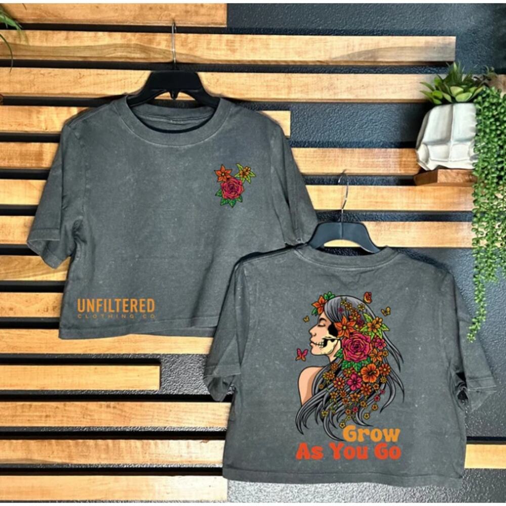 Comfort Colors Unfiltered Clothing Grow As You Go Cropped Tee Women S